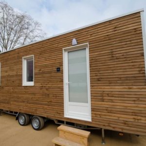 Bardage imprégné marron tiny house