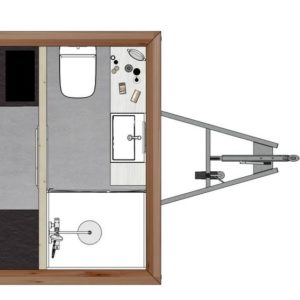 Modèle cuisine 2x120 cm tiny house Les Frenchies